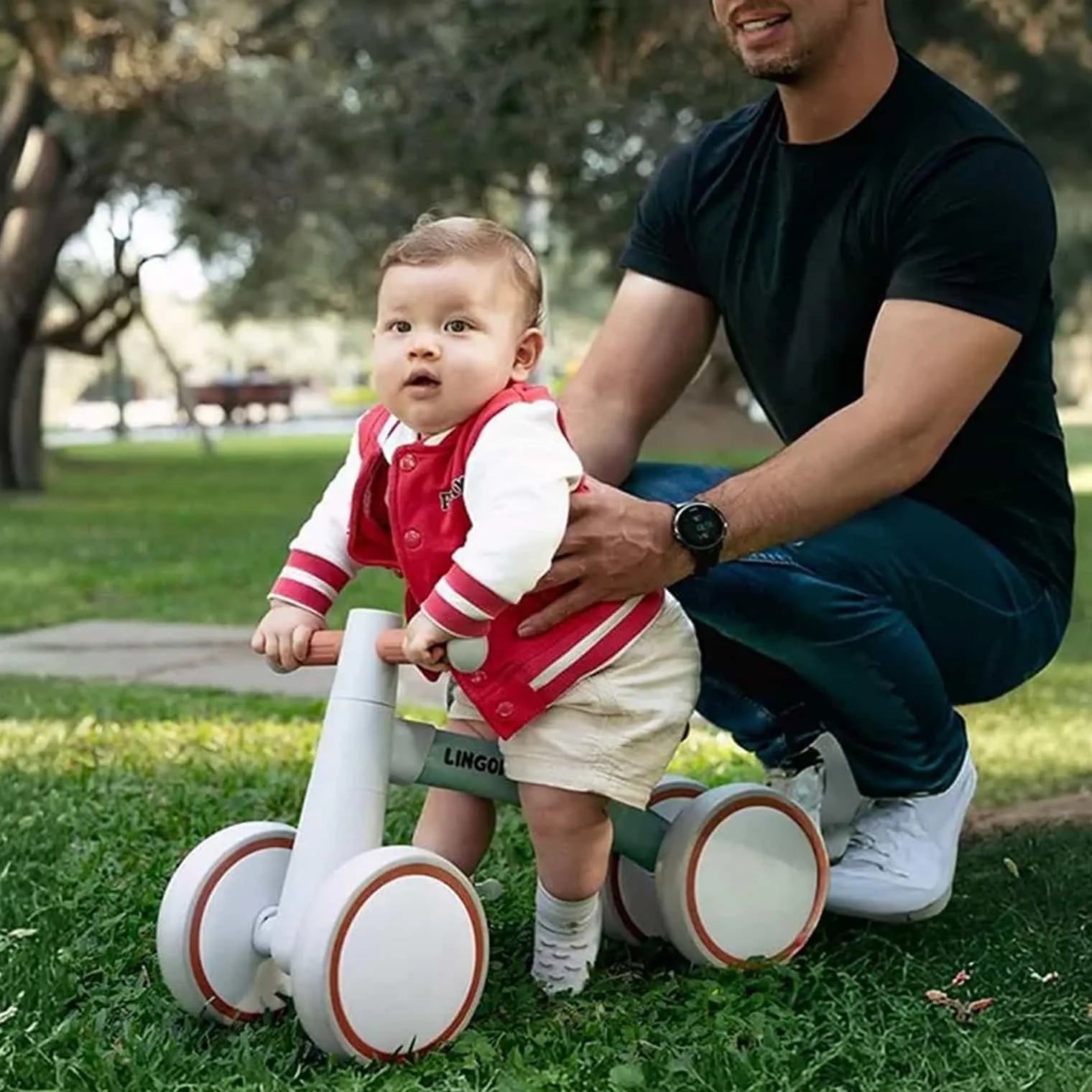 Bicicleta de equilibrio para bebes de 10 a 30 meses (Verde)